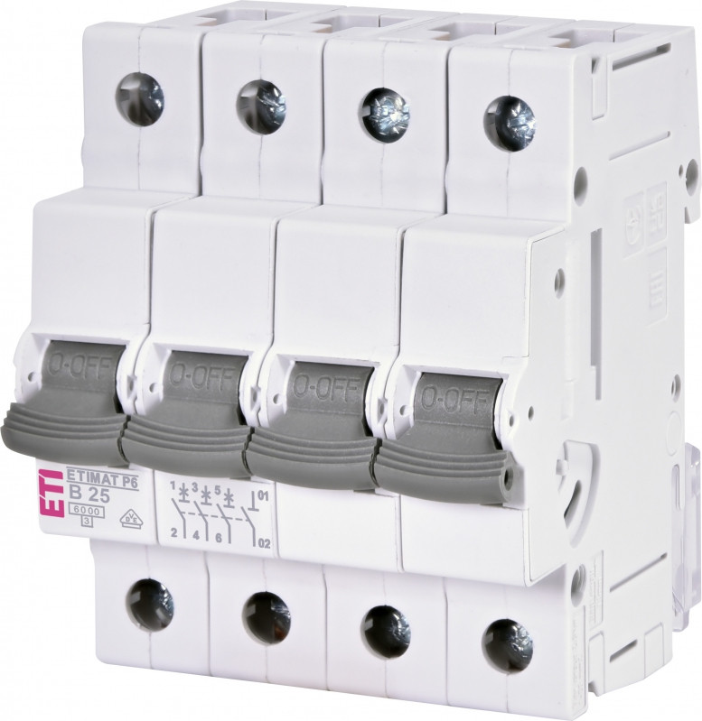 intrerupator de circuit etimat p6 3p+n b25 001900412